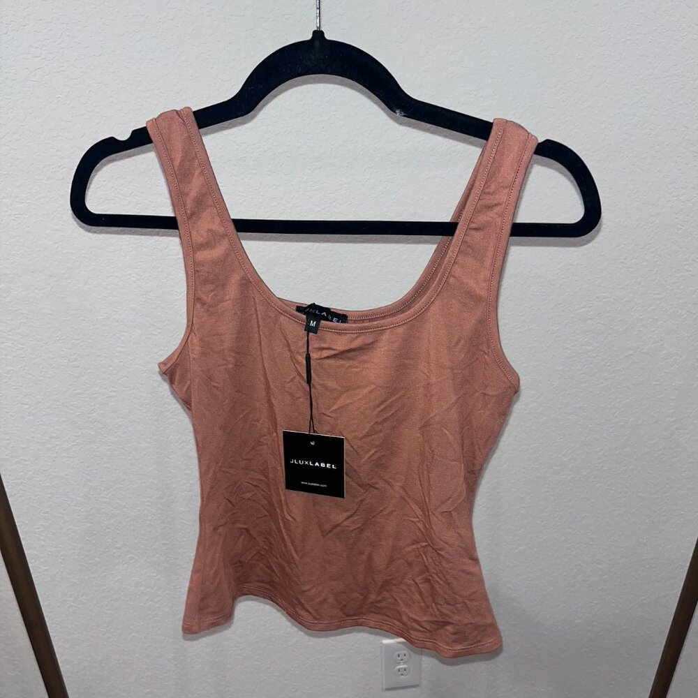 NWT JLUXLABEL Tan Tank Top
